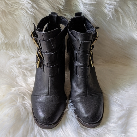 Mossimo Buckled Heeled Booties - Picture 3 of 8